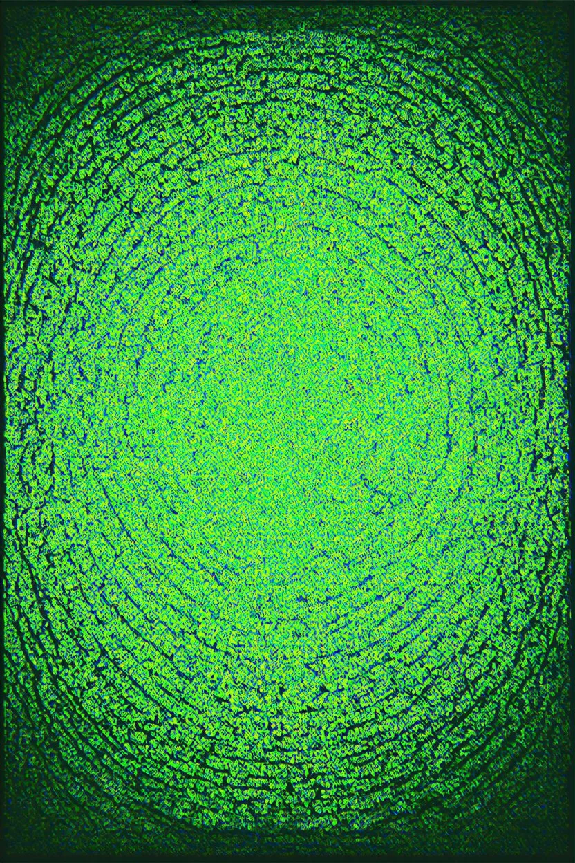 the void of infinite possibility; surrealistic optical art; nature palette