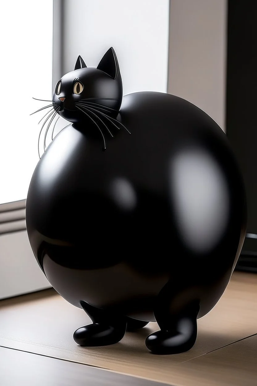 balloon shaped like the butt of a black cat