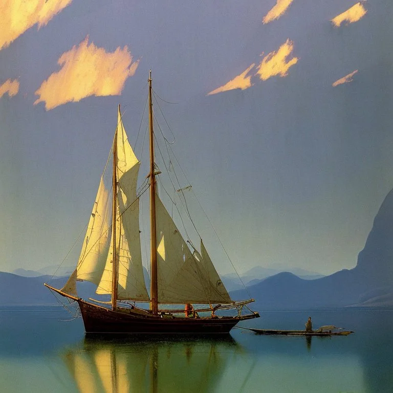 old boat Maxfield Parrish