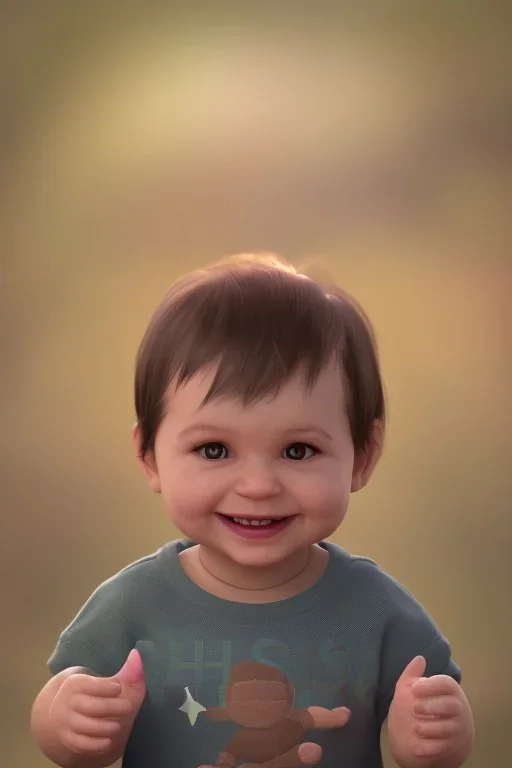 George costanza toddler, smile, full body, bokeh, hyper realistic