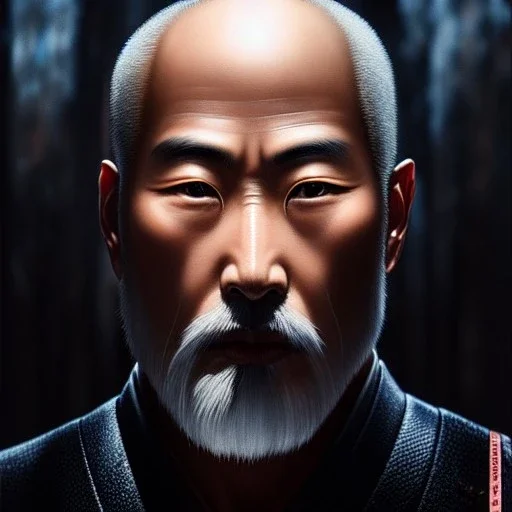 Ultra detailed fullbody Portrait in oil on canvas of Jin Sakai-Ghost Of Tsushima,intense stare,extremely detailed digital painting, extremely detailed face,crystal clear Big eyes, mystical colors ,perfectly centered image, perfect composition, rim light, beautiful lighting,masterpiece,8k, stunning scene, raytracing, anatomically correct, in the style of robert e howard and Ken Kelley and Ohrai Noriyoshi and Simon Bisley and tomzj1