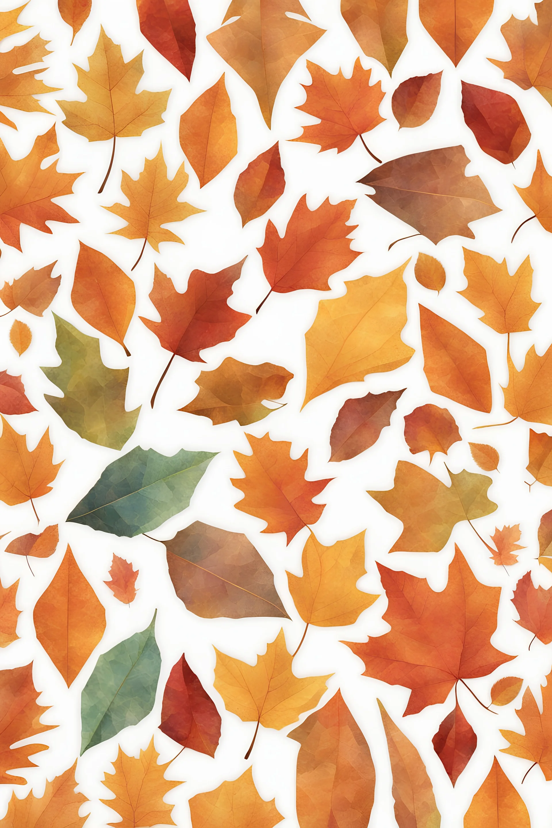 autumn leaves in polygon art
