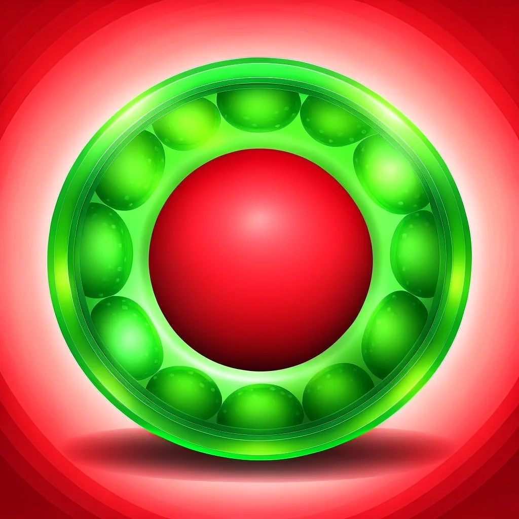 Round picture frames in the colors of watermelon with a light background for tubes