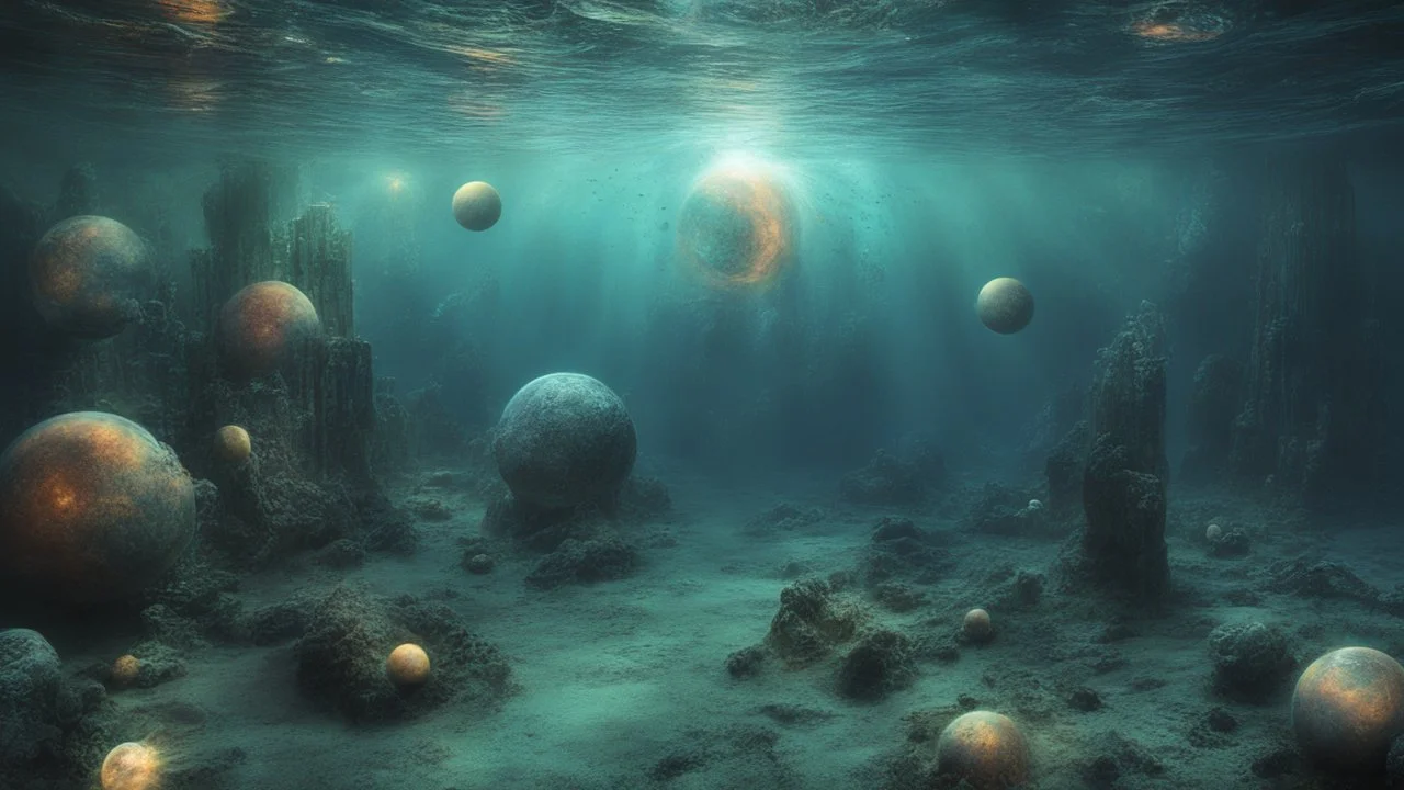 matrix universe, space, planets, god creations under water