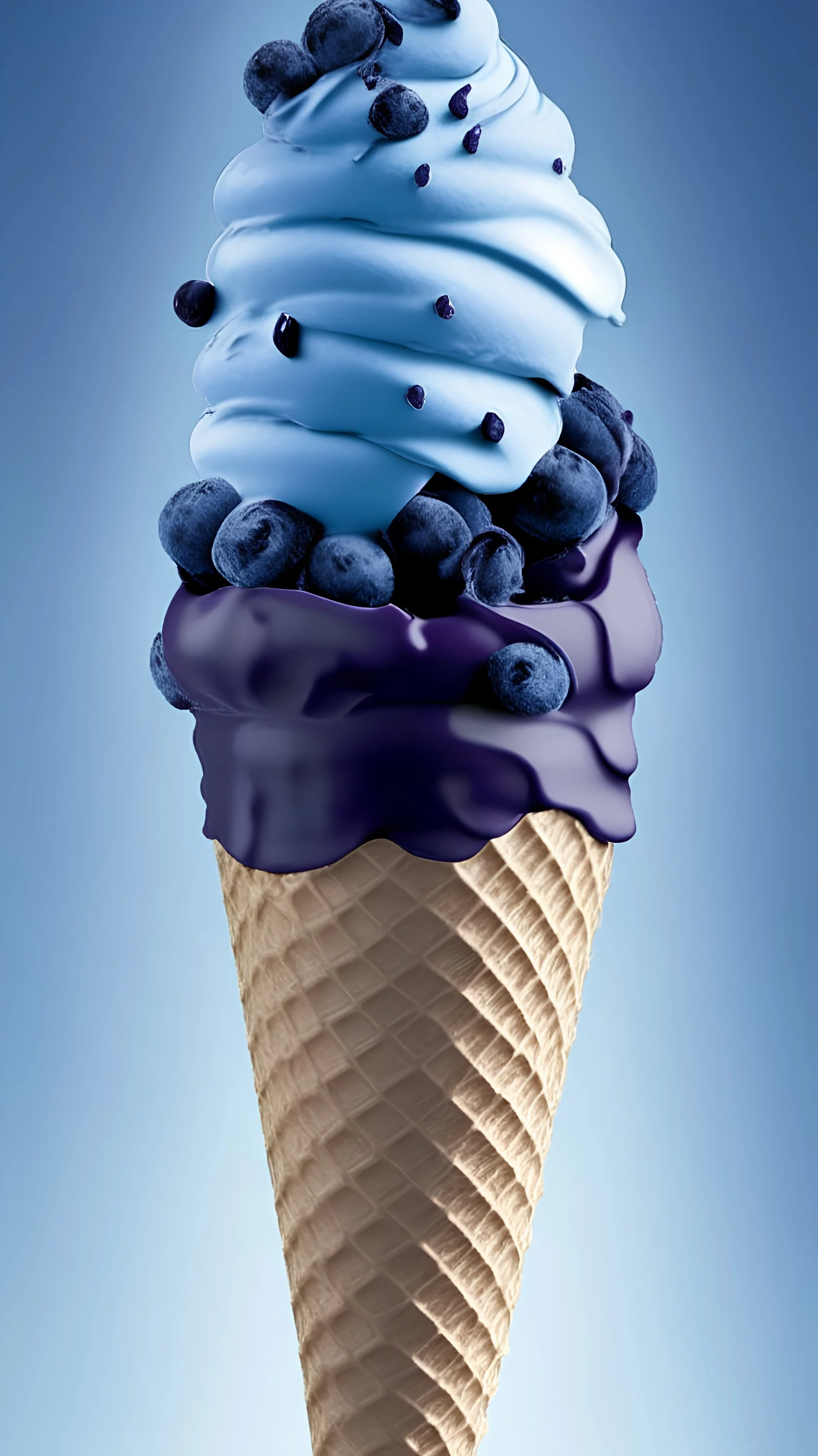 Blueberry Ice cream cone