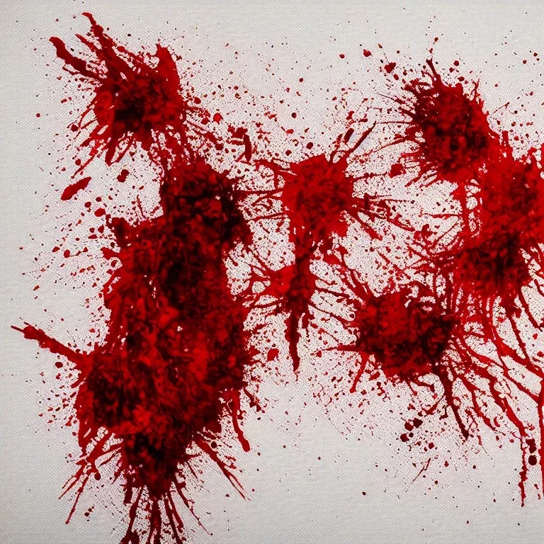 bloody murder scene, white background