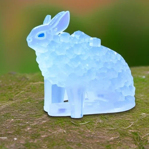transparent ice crystal rabbit