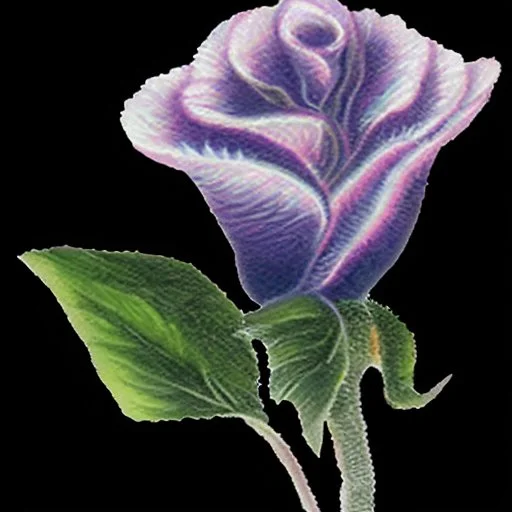 purple flower, greeting card illustration