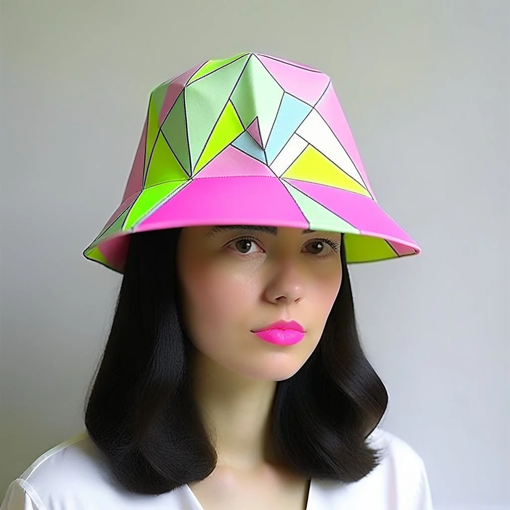 Geometry hat, pastel colors