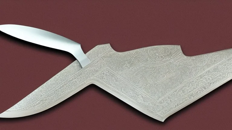 Design d'un couteau en acier damassé