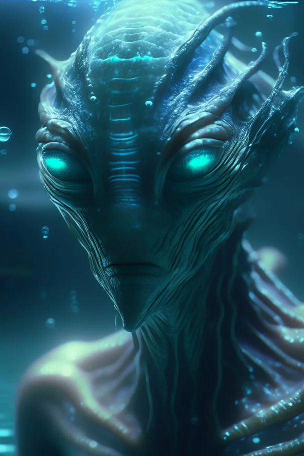 Aquatic human alien ,cinematic lighting, 4k resolution, smooth details.