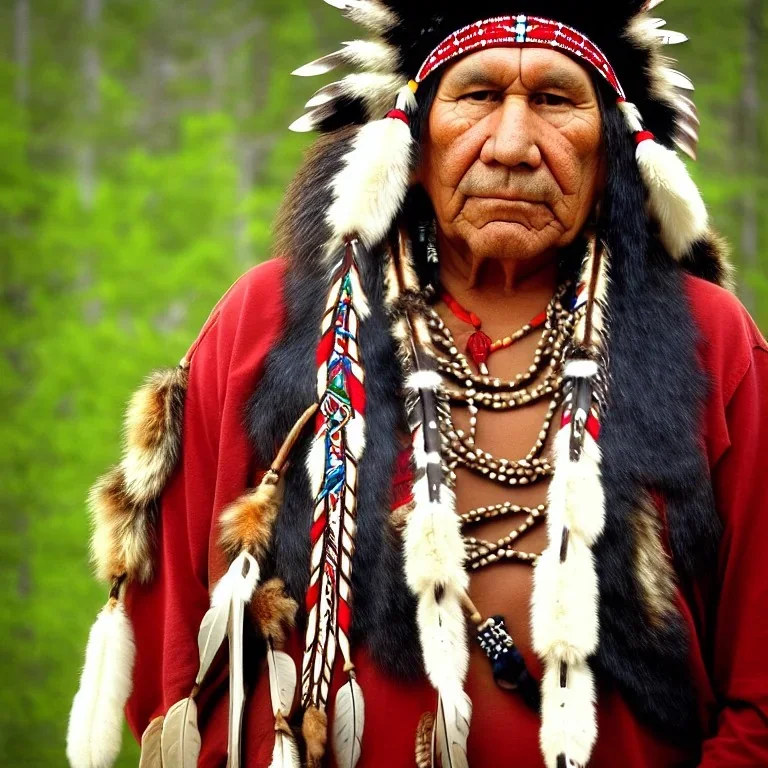 Native American Cheif from the Cherokee Tribe Wolf Clan