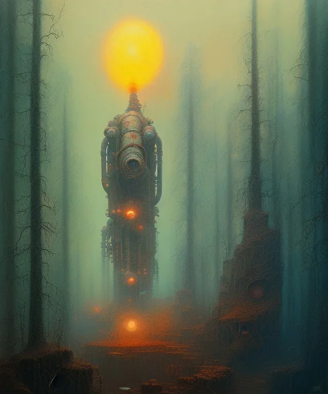 Camera., concept art, hyper detailed, beksinski, dan mumford, post-apocalyptic, oil on canvas