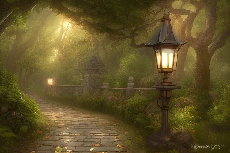 wooded stone lantern path