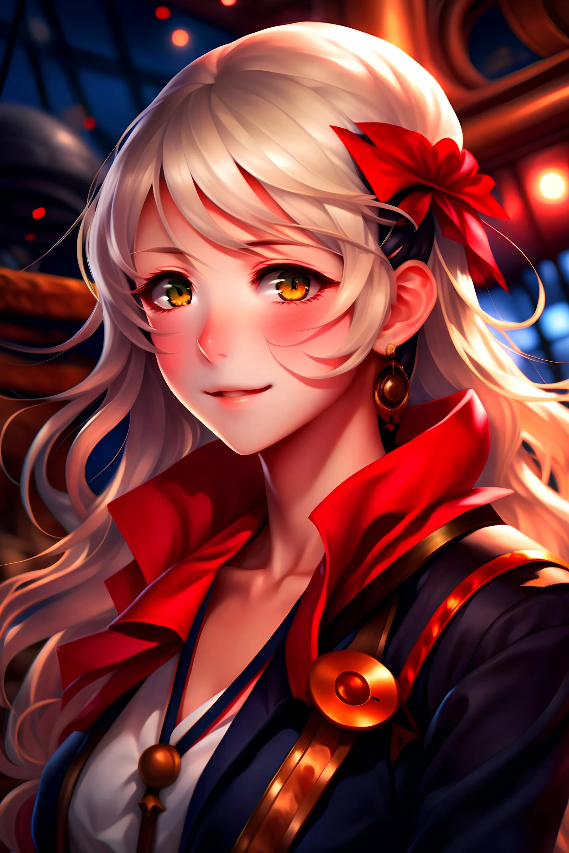 (masterpiece), best quality, expressive eyes, perfect face, 1girl, facing camera, prinz eugen (azur lane), white hair with small red hair strand to the left, cowgirl position, white and black clothes