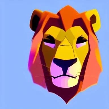 Lion King animation OC male lions triangular face with a shape hooked black nose tip