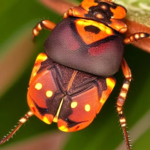 a man-faced_stink_bug, Catacanthus_incarnatus macro HDR photo