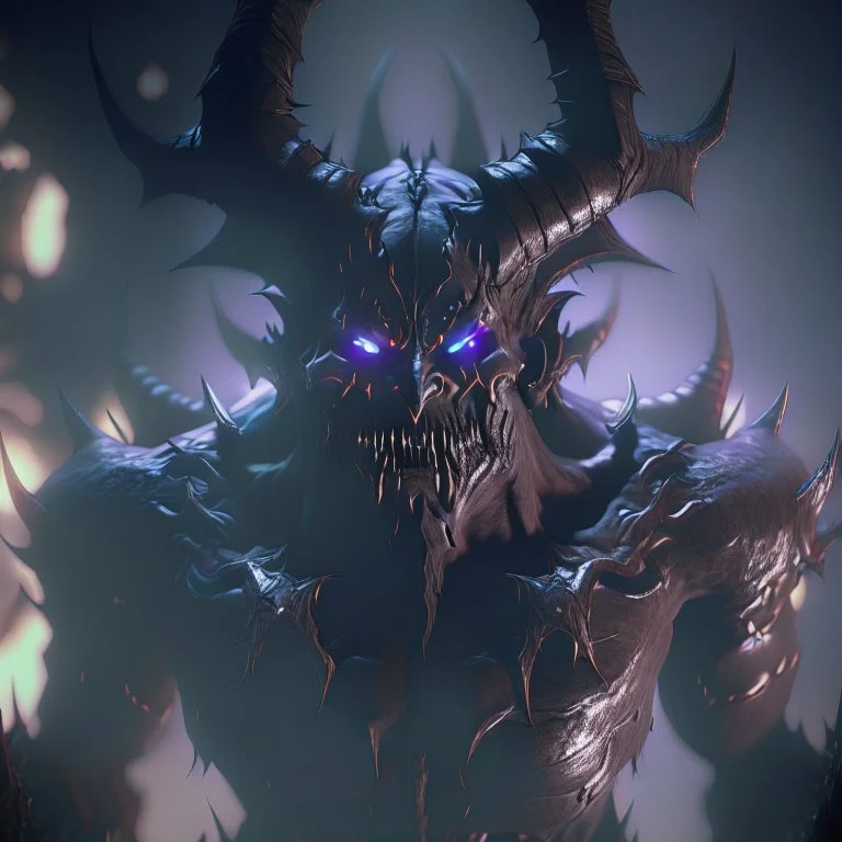 giant darkness void demon lord, unreal engine 5, 8k resolution, photorealistic, ultra detailed