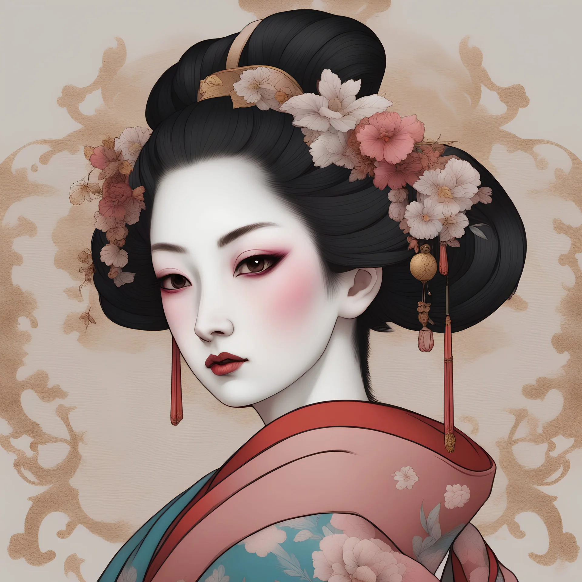 baroque art aesthetic geisha
