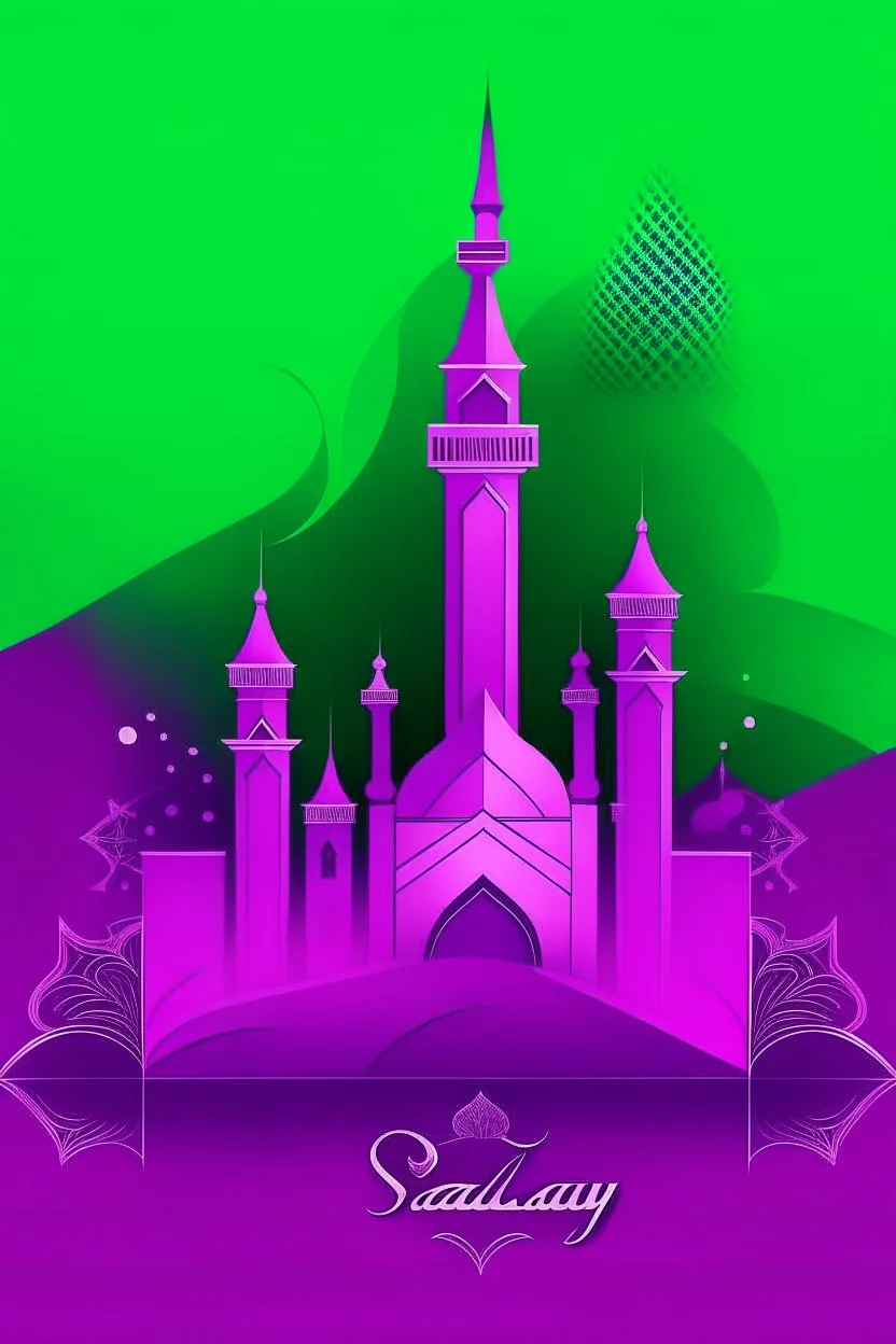 Saudi Day Purple Background