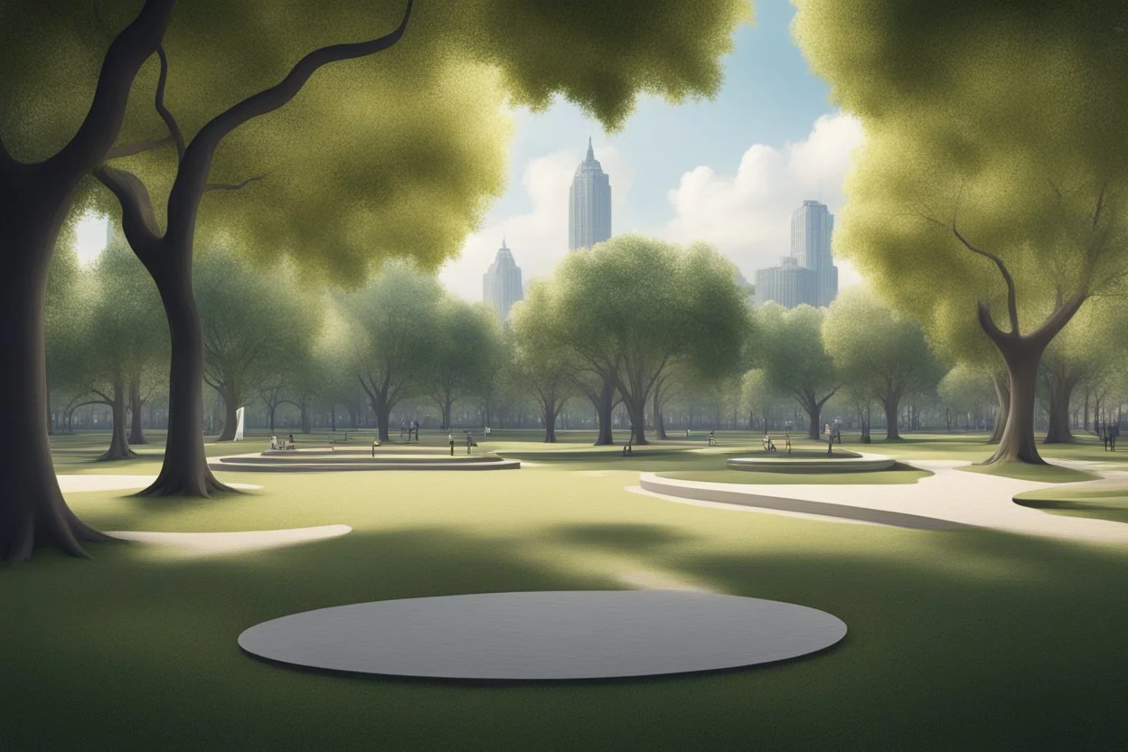 a park in the style of music