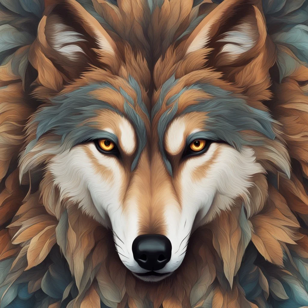 Wolf antropomorfico arte digital 8k