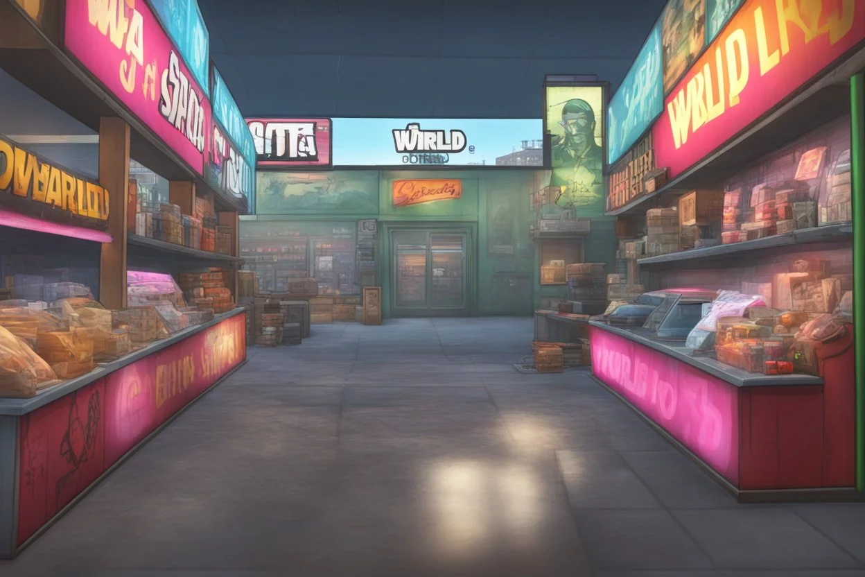 gta. inside of sworld shop location background