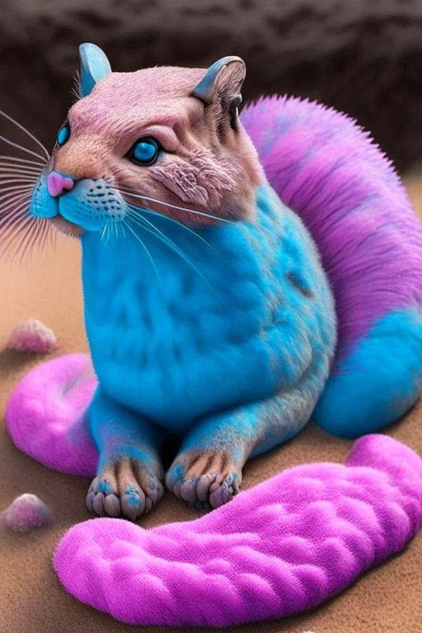 cat chamois ground hog doe snake porpoise,insanely detailed, cotton candy, 16k resolution,