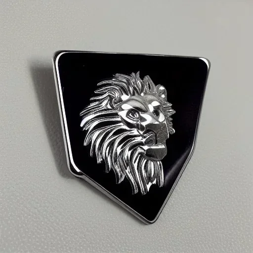 peugeot metal lion logo square badge