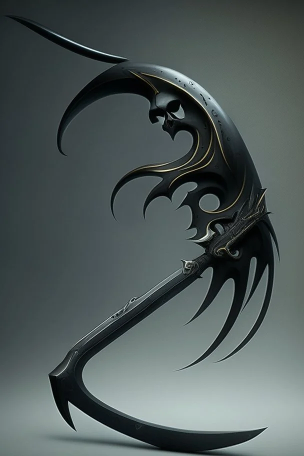 black big sharp scythe