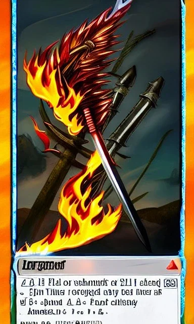 flaming sword