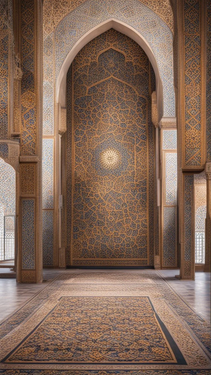 A picture of Islamic decorations in mosques