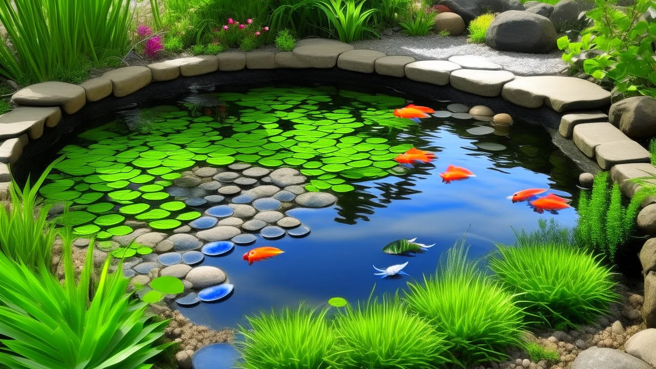 A detailed pond