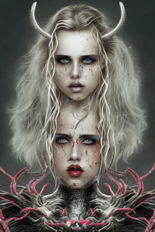 Danish singer MØ face, darkness spider crown