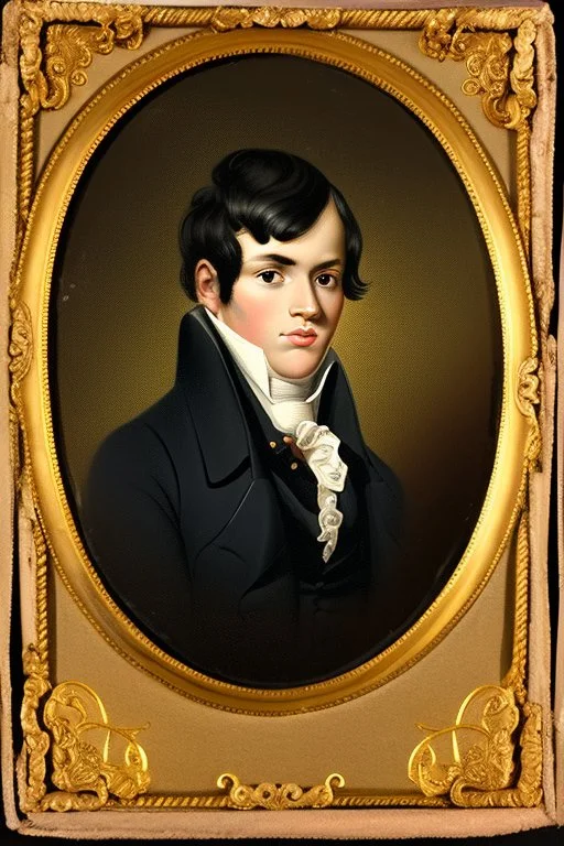 Extremely rich young guy portrait 1820s