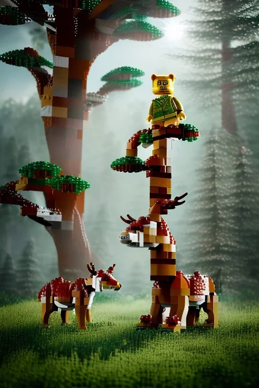 lego tree forest animals children