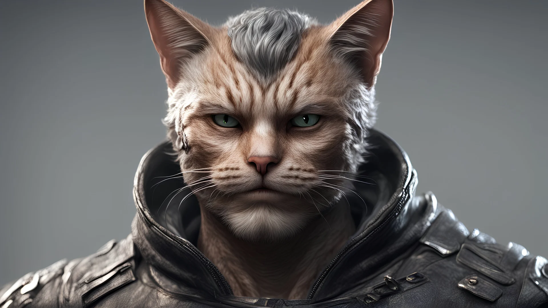 cat man, fine rendering, high detail, 8K, man