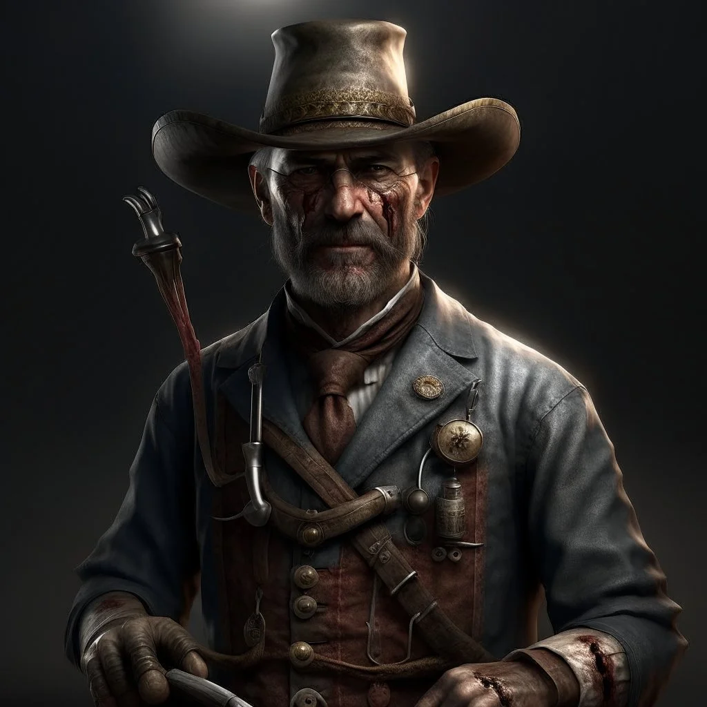 wild west surgeon grimdark realistic