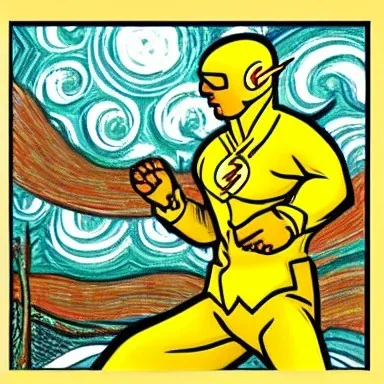 The flash , Van Gogh tarzında