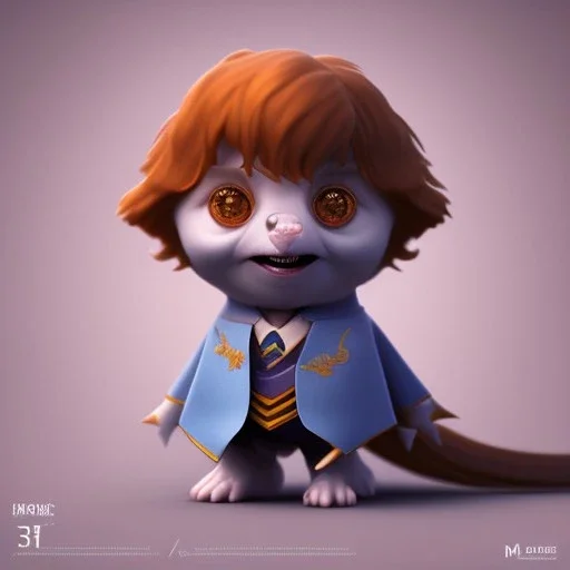 tiny cute {harry potter} toy, standing character, soft smooth lighting, soft pastel colors, skottie young, 3d blender render, polycount, modular constructivism, pop surrealism, physically based rendering, square image