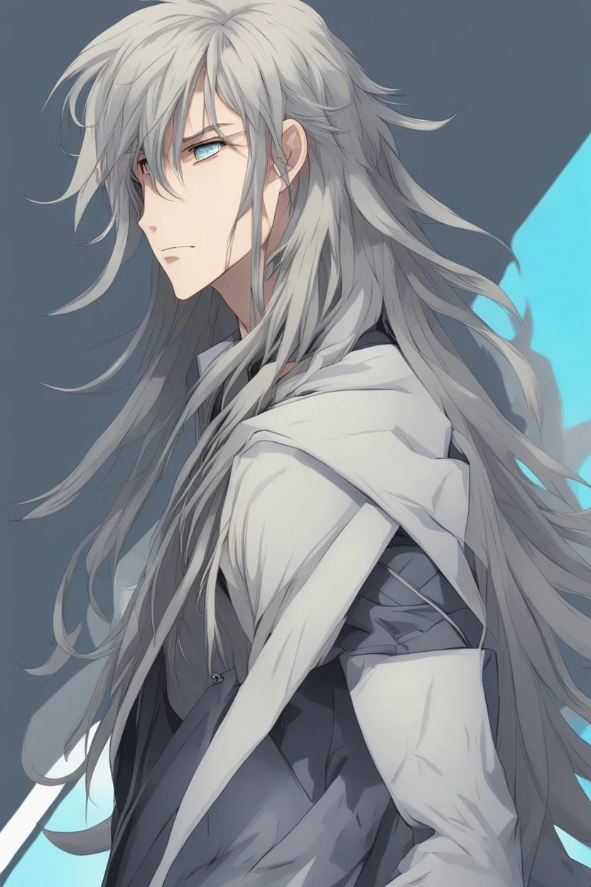 Anime man long hair