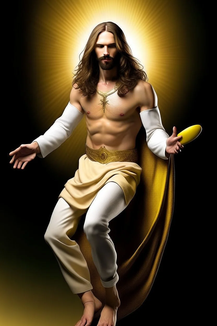 jesus playing the electric guitar