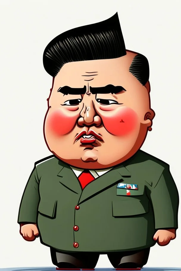 Kim Jong UnSupreme Leader of North Korea cartoon 2d