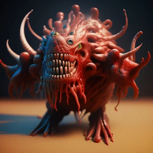 Fluid ink meat creature, unreal engine 5, 8k resolution, photorealistic, ultra detailed