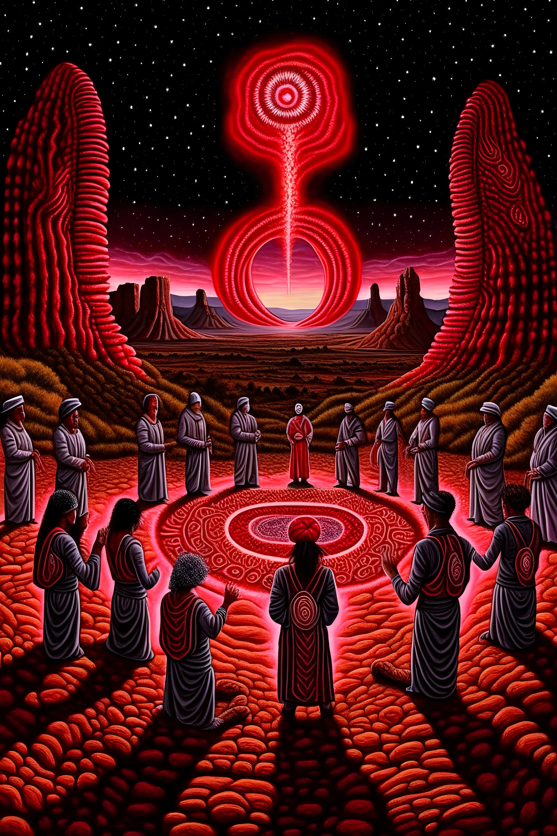 Nyarlathotep cosmic horror ceremony in the Painted Desert