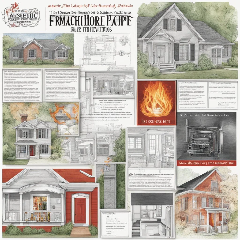 Aesthetic; Mesmeric; Persuasive; Intimidating; Intriguing, eBook Cover Page Art **Featured Design:** Fire Safety Education: - Family practicing a home fire escape plan - Firefighter teaching students about smoke alarms - Collage of fire prevention awareness reminders (e.g. reminders for fireplaces, electrical appliances) **Appearance:** Feel free to mix and match art concept to create a captivating and unique ebook cover that resonates with niche topics, like fire safety icons, disaster pre