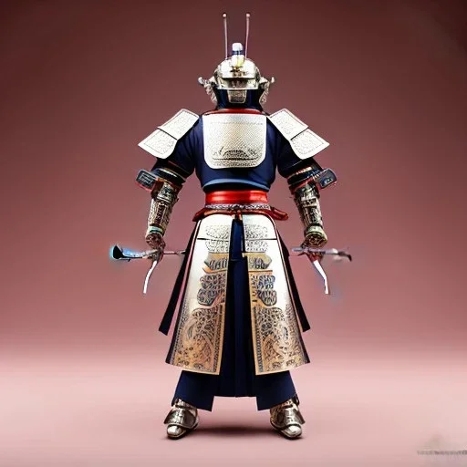 beautiful transparent smooth realistic japan robot samurai with cat face, extremely sharp detail, finely tuned detail, ultra high definition, 8k, unreal engine 5, ultra sharp focus, accurate hands