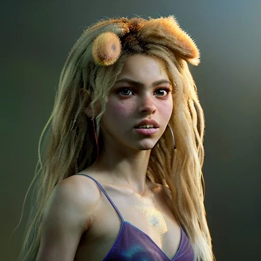 Shakira, artist, Realistic image, waist up portrait. perfect eyes, glow, circle iris. concept art, smooth, unreal engine 5, god lights, ray tracing, RTX, lumen lighting, ultra detail, volumetric lighting, 3d, finely drawn, high definition, 4k.