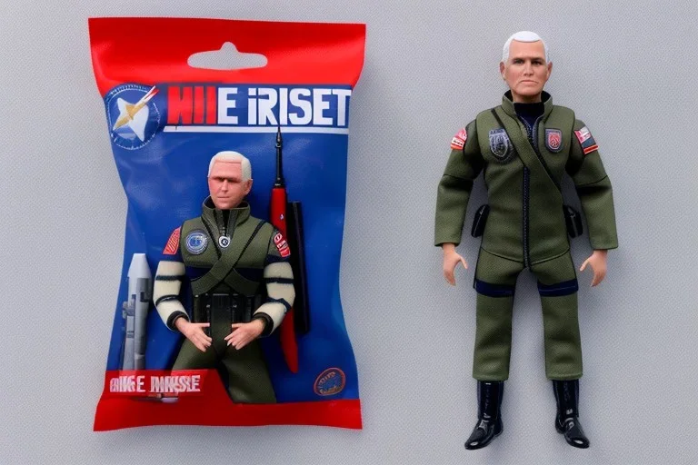 Mike pence G.i. joe toy doll space force uniform in a Blister package