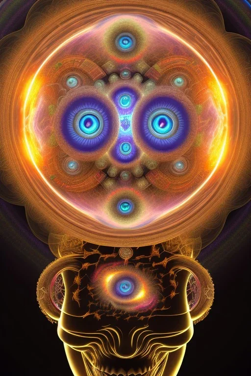 meditation, third eye, universe, fourth dimension, fractal, realistic, 8k, high quality, extreme detail, symmetrical, chakra, human